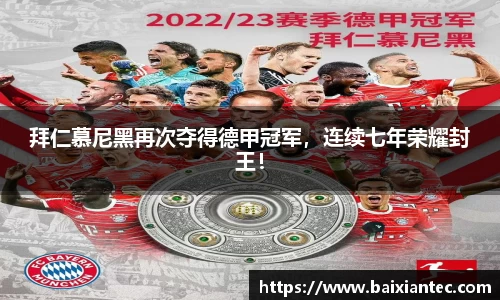 拜仁慕尼黑再次夺得德甲冠军，连续七年荣耀封王！